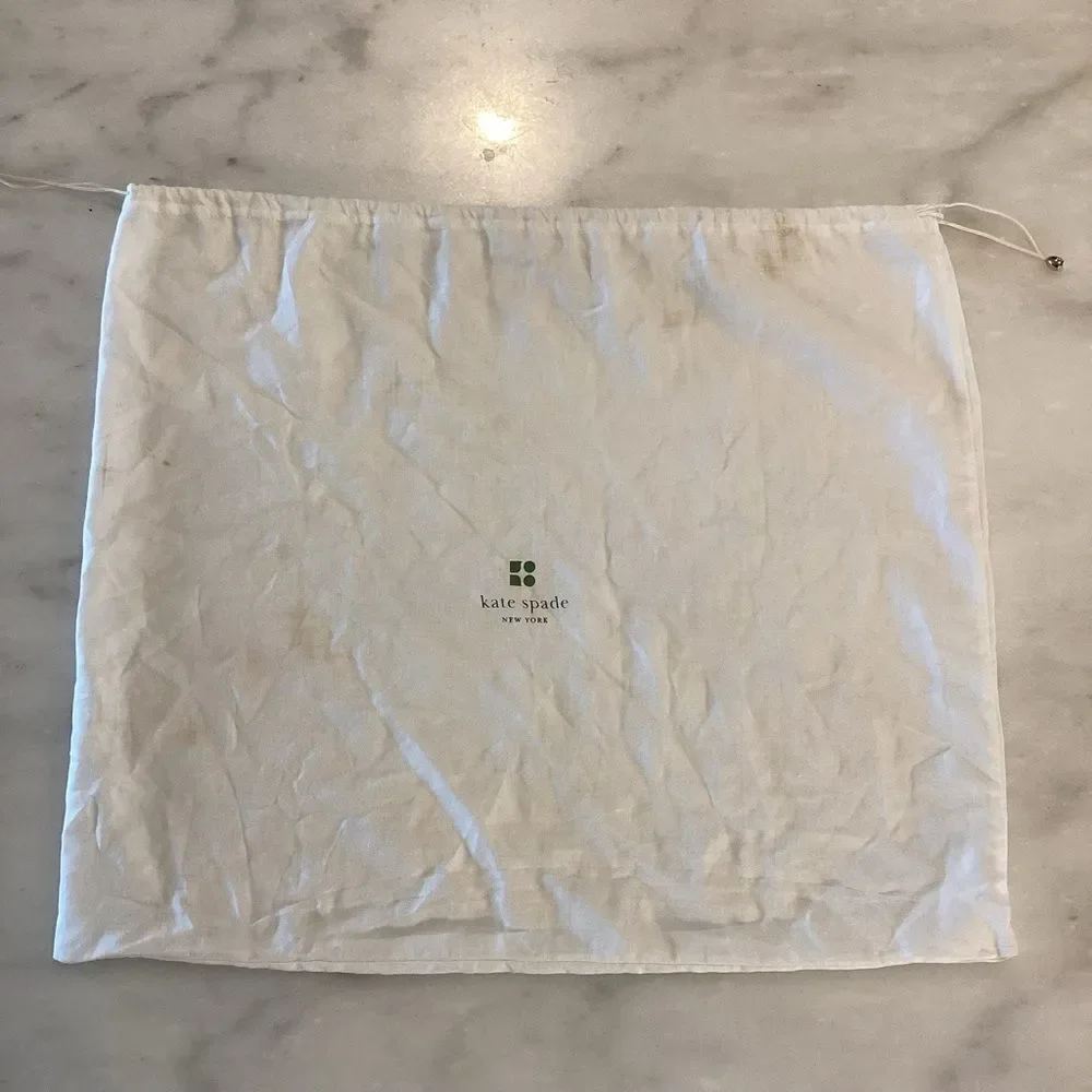 Kate Spade White and Green XL Dust Bag